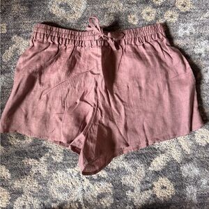 NWT L*Space High Waist Linen Mauve Shorts